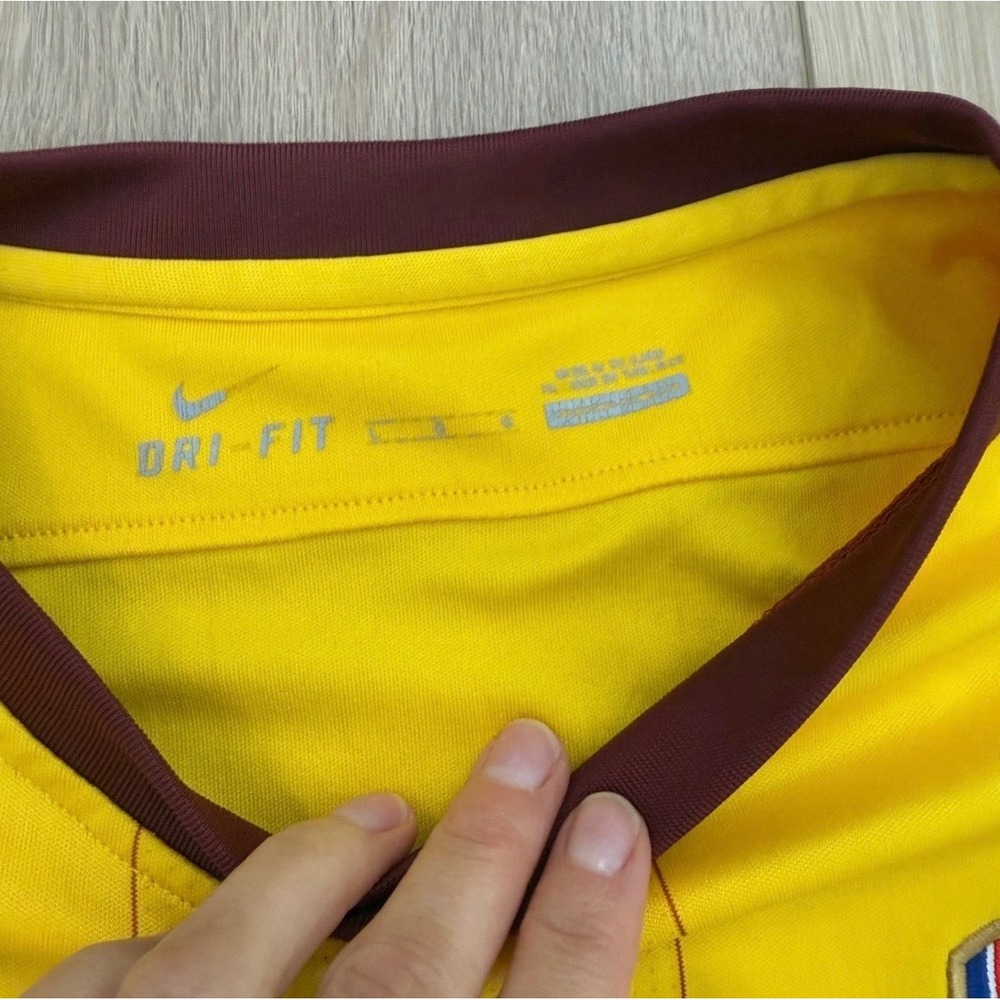 H7 Nike Arsenal FC 2010-2011 Away Jersey Yellow #21 Fabianski Premier League L - Picture 3 of 7